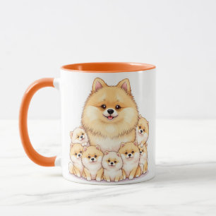 Caneca da Família Pomeraniana - Pão de Cachorro Bo
