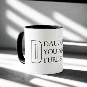 Caneca da Filha Tipografia Simples