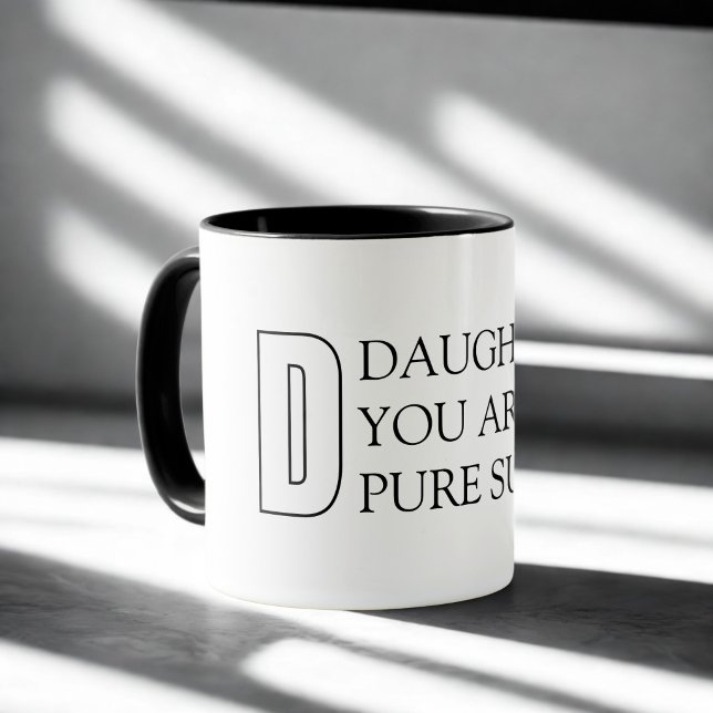 Caneca da Filha Tipografia Simples (Criador carregado)