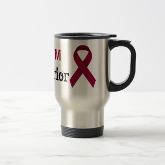 Caneca da fita da consciência de Borgonha para a