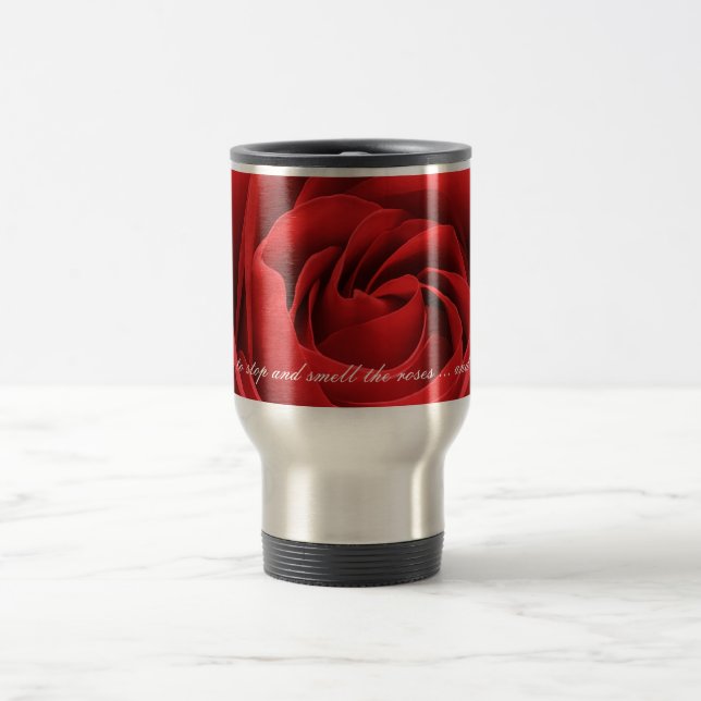 Caneca da flor da rosa vermelha (Centro)