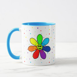 Caneca da flor do arco-íris