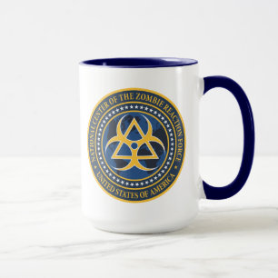 Caneca da força de reação do zombi