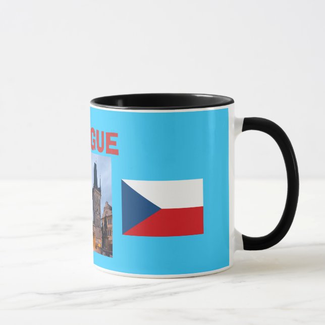 Caneca da foto da república checa PRAGUE* (Direita)