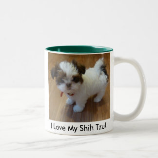 Caneca da foto do filhote de cachorro de Shih Tzu