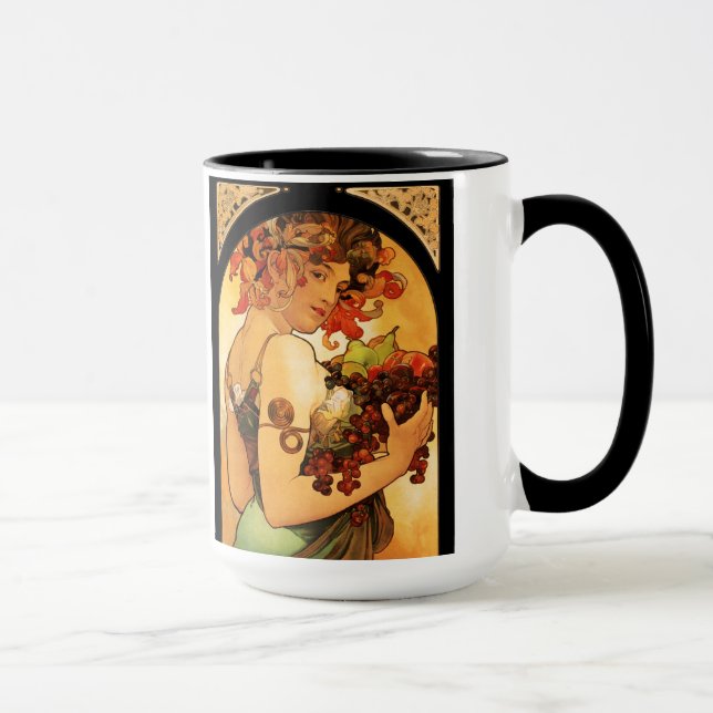 Caneca da fruta de Alphonse Mucha (Direita)
