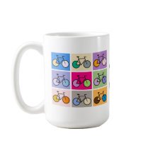 Caneca da grade da bicicleta da arte de Mondrian