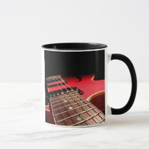 Caneca Da guitarra do fim vermelho original elétrico