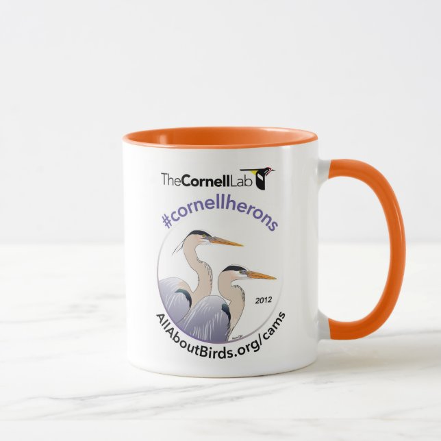 Caneca da ilustração da garça-real (Direita)