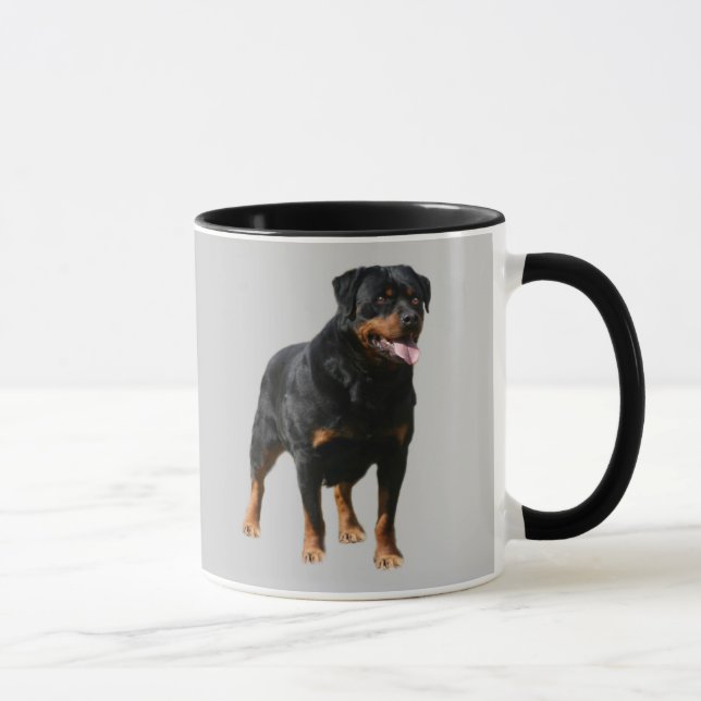 Caneca da inteligência de Rottweiler, a leal e a (Direita)