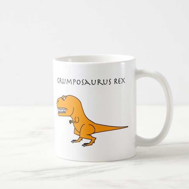 Caneca da laranja de Grumposaurus Rex (Direita)