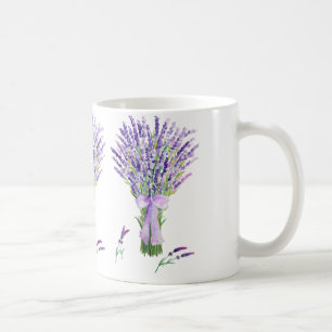 Caneca da lavanda da aguarela