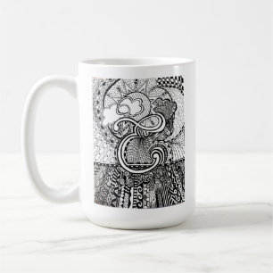Caneca da letra E, arte pela caneca de café de