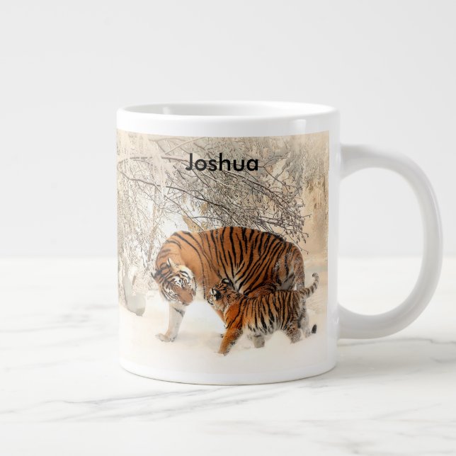 Caneca da mãe do tigre e do jumbo de Cub (Direita)