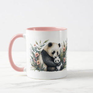 Caneca da Mãe Panda e Filhote