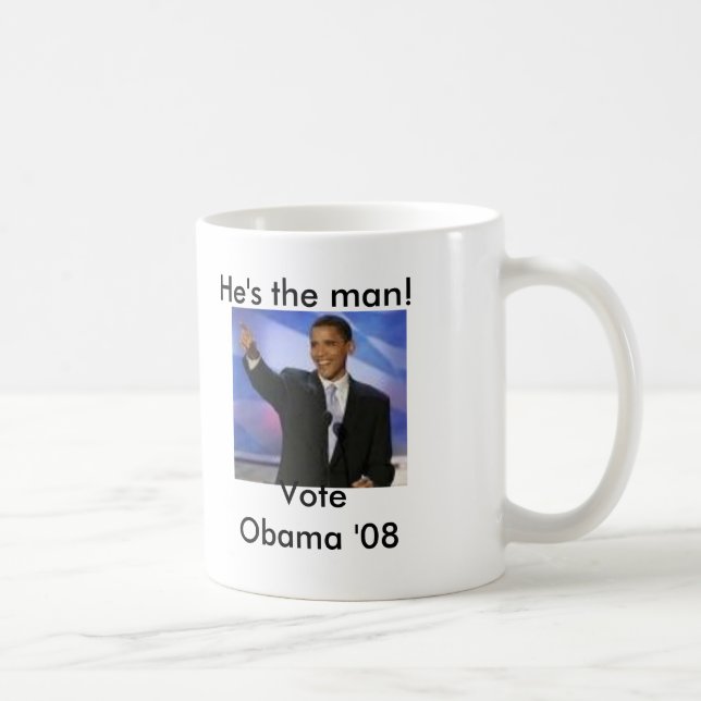 Caneca da mágica de Obama '08 do voto (Direita)