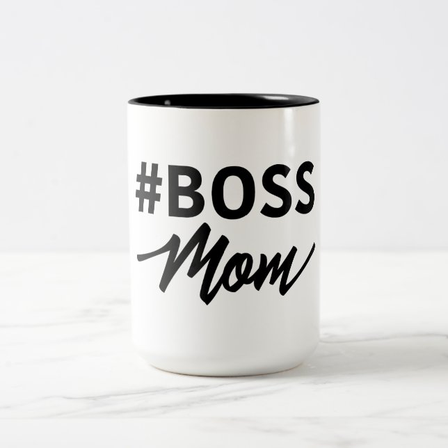 Caneca da mamã dos #Boss. Mamã do chefe. Mostre-os (Centro)