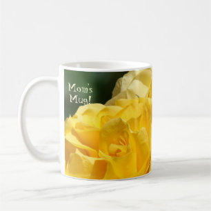 Caneca da Mamãe! Caneca de Café Amarela com Flores