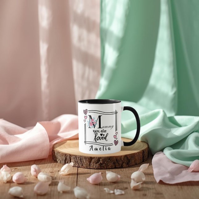 Caneca da Mamãe com Flores Personalizadas (Criador carregado)