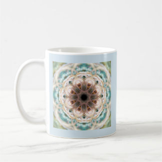 Caneca da mandala de Shell de turquesa com