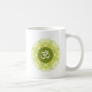 Caneca da mandala do OM do jade
