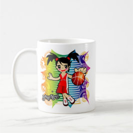 caneca da menina do basquetebol