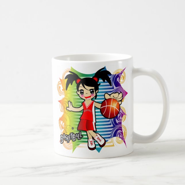 caneca da menina do basquetebol (Direita)
