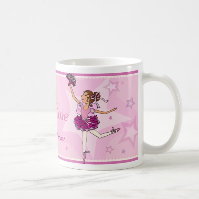 Caneca da menina do cabelo cor-de-rosa e (Direita)