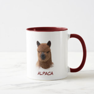 Caneca da menina do calendário da alpaca