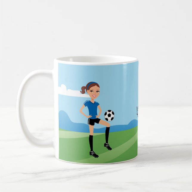 Caneca da menina do futebol (Esquerda)