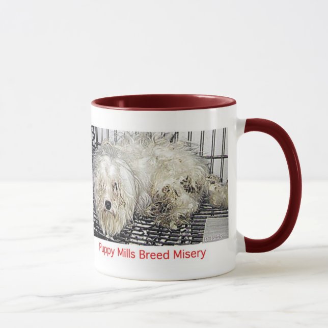 Caneca da miséria da raça dos moinhos do filhote (Direita)