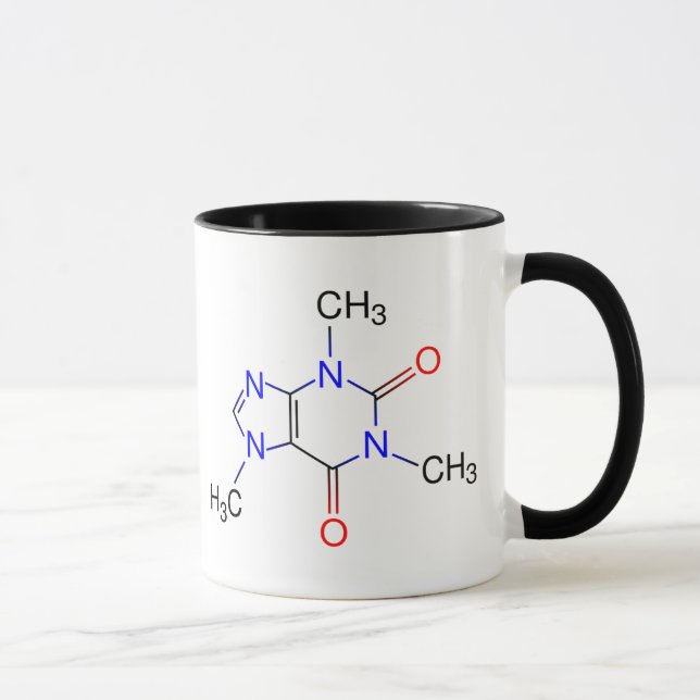 Caneca da molécula da cafeína (Direita)
