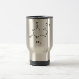 Caneca da molécula da cafeína