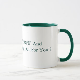 Caneca da "MUDANÇA" de 15 onças verde da "ESPERANÇA" e