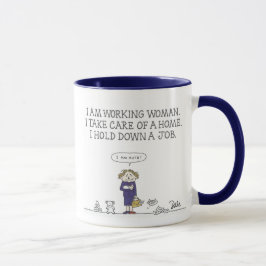 Caneca da mulher de funcionamento
