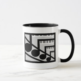 Caneca da música do piano