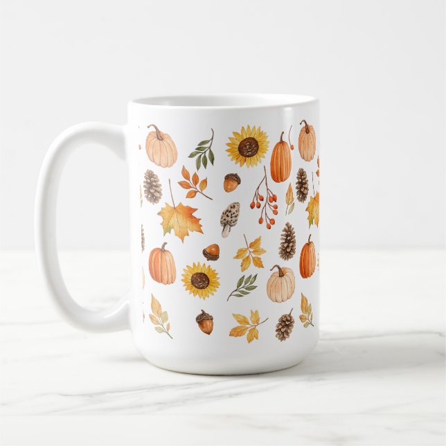 Caneca da Natureza de Outono, café de outono, abób (Esquerda)