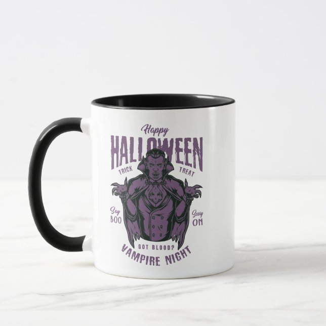 Caneca da Noite do Vampiro de Halloween – Gótico A (Esquerda)