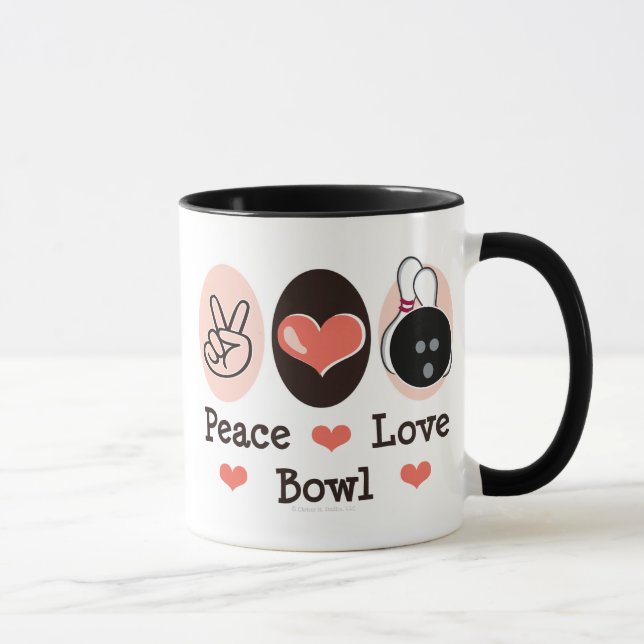 Caneca da novidade da bacia do amor da paz (Direita)