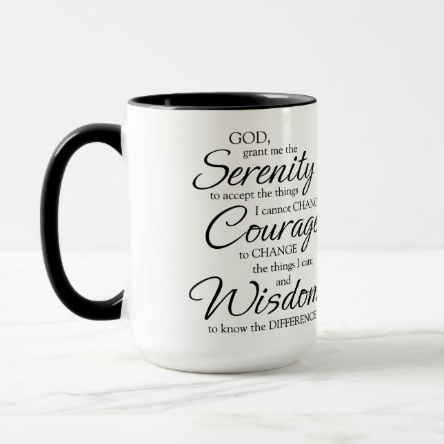 Caneca da Oração da Serenidade (Esquerda)