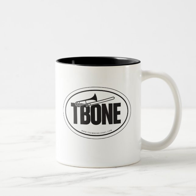 Caneca da oval-etiqueta do Trombone (Direita)