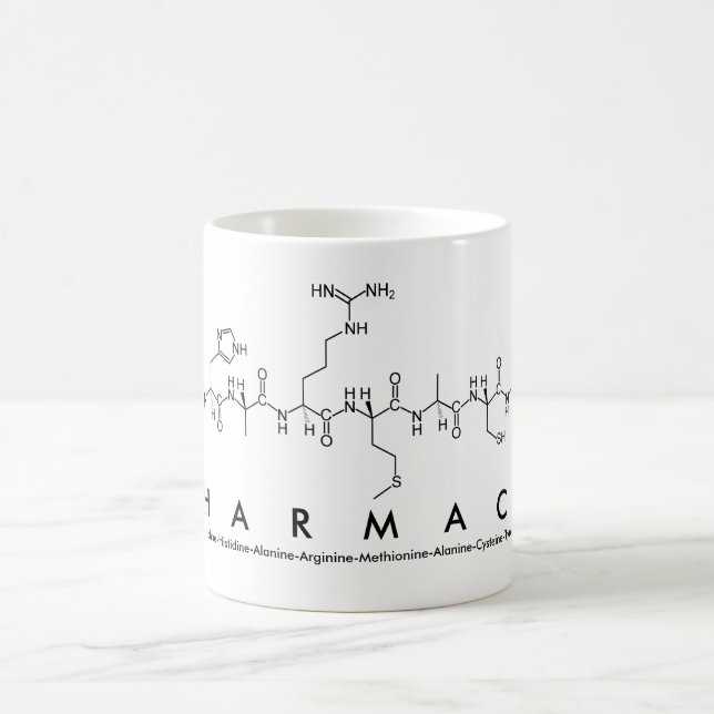 Caneca da palavra do peptide da farmácia (Centro)