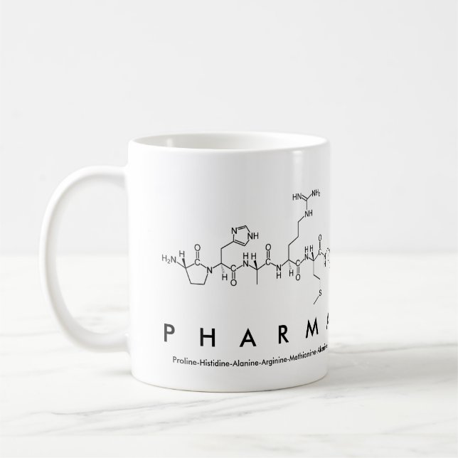 Caneca da palavra do peptide de Pharma (Esquerda)
