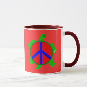 Caneca da paz da tartaruga