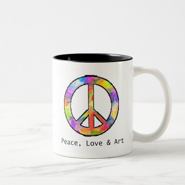 Caneca da paz, do amor & da arte (Direita)