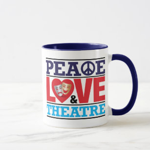 Caneca da paz, do amor e do teatro
