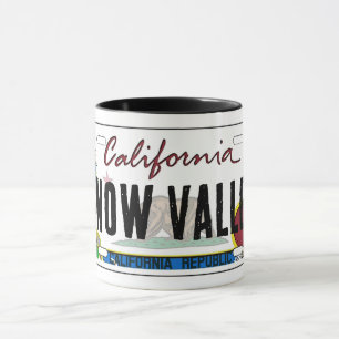 Caneca da placa de licença da bandeira da Califórn