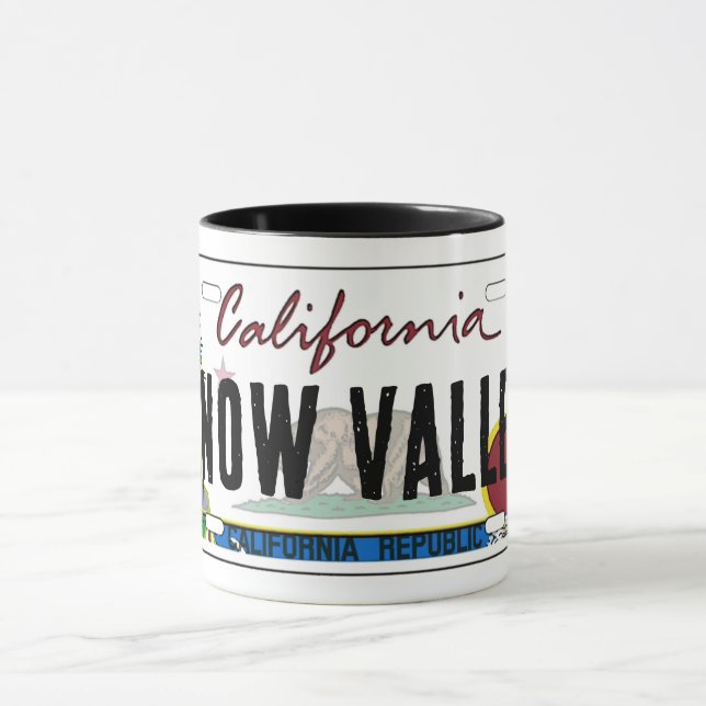 Caneca da placa de licença da bandeira da Califórn (Centro)