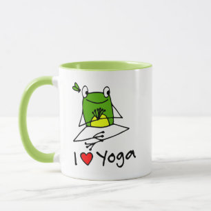 Caneca da Pose de Yoga do Sapo Árvore Fofo