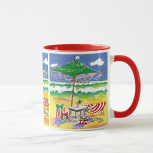 Caneca da praia do feriado